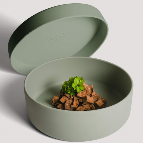 ne&no - Silikon-Futternapf mit Deckel Grün