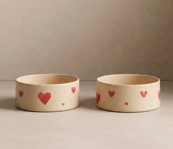 Egg Back Home - Hearts Hundenapf 14 cm, 2er-Set