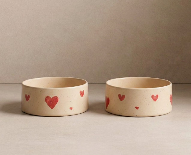 Egg Back Home - Hearts Hundenapf 14 cm, 2er-Set
