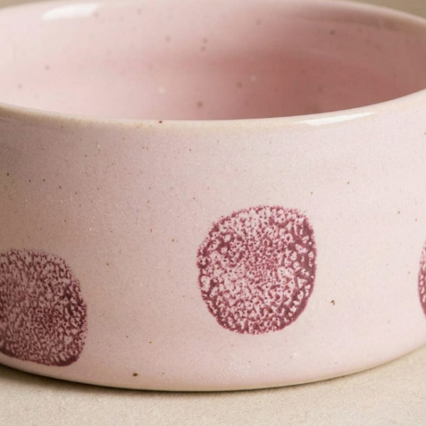 Egg Back Home - Pop Dots Steingut Napf 16,5 cm Rosa 2er-Set
