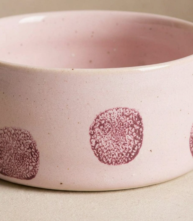 Egg Back Home - Pop Dots Steingut Napf 16,5 cm Rosa 2er-Set